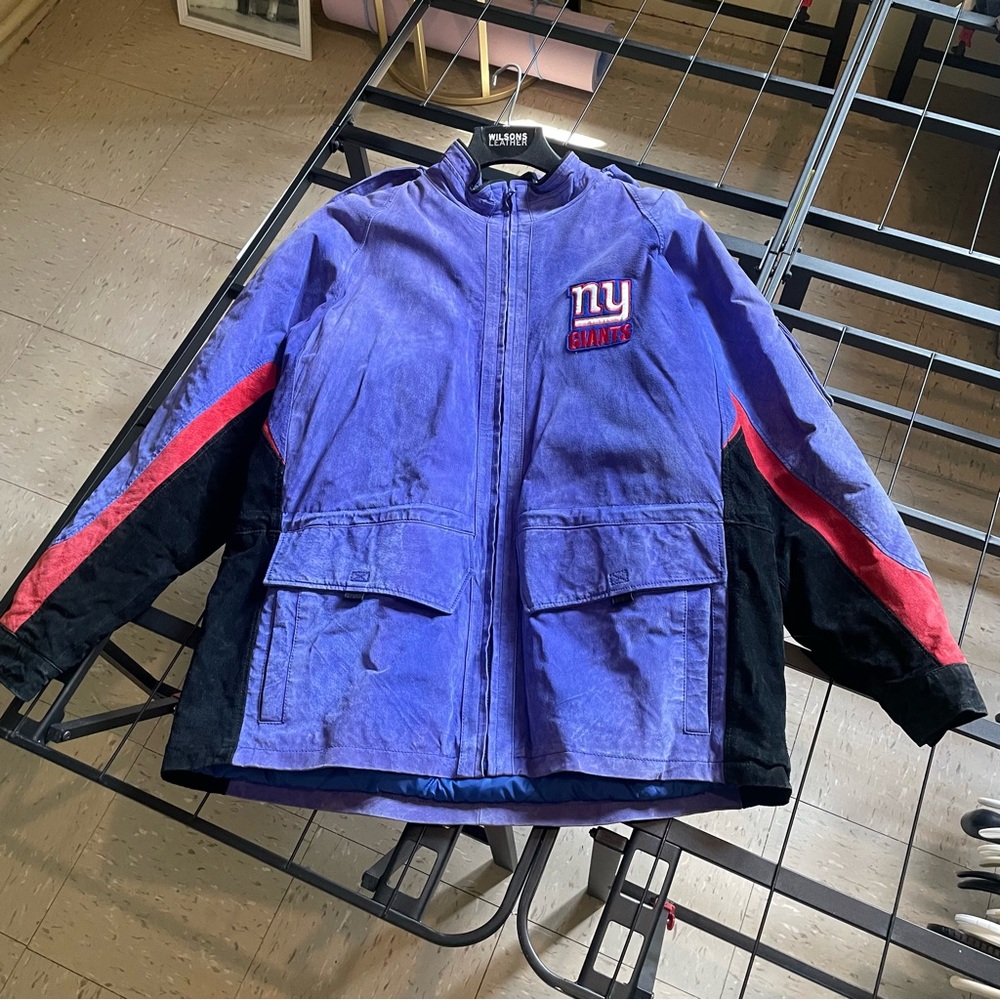 Vintage NFL New York Giants retro leather jacket